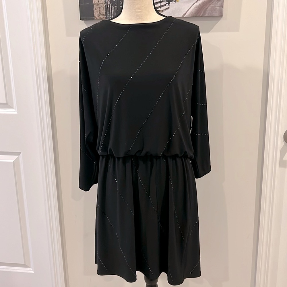 White House Black Market Black Midi Dress